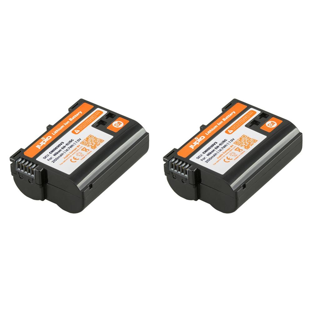  Jupio EN-EL15C 2100mAh 2x Batterier och USB-laddare fr Nikon EN-EL15C