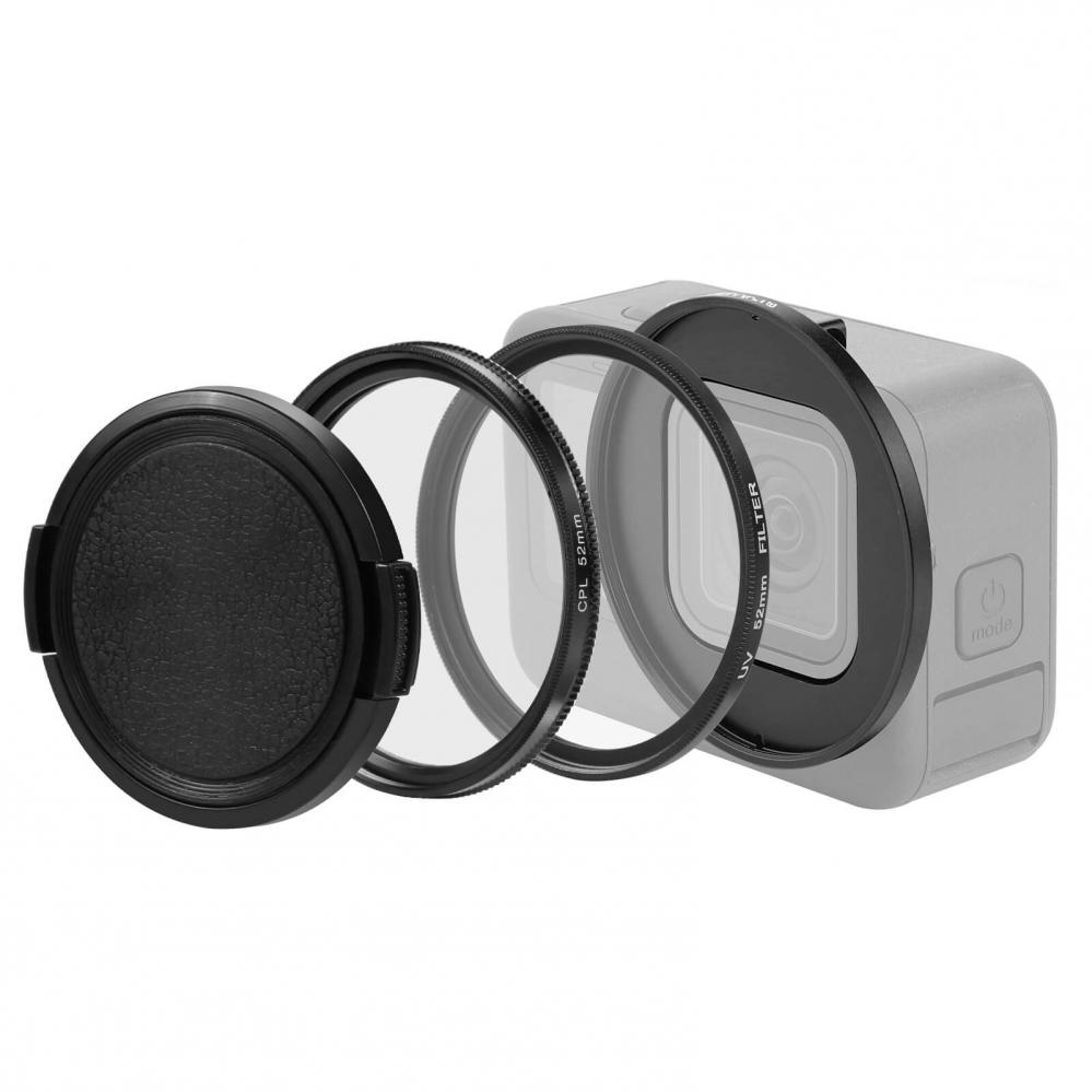  Puluz 52mm CPL & UV-filter med Adapter fr GoPro Hero12/11