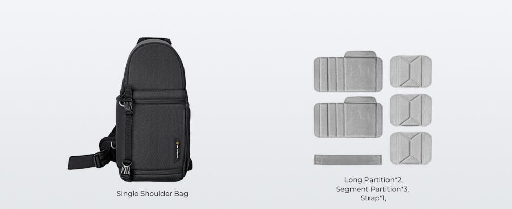  K&F Concept Kameravska Sling 10L - Skydda Systemkameror & Objektiv