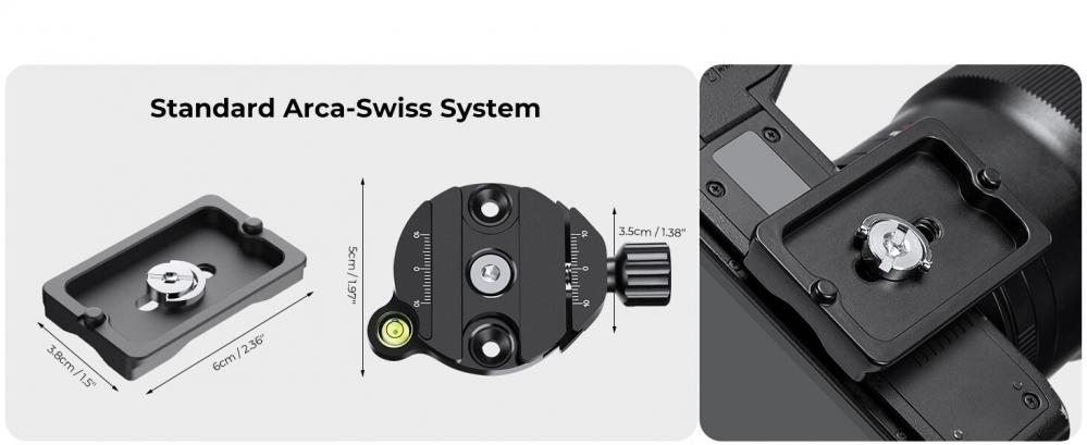  K&F Concept Kulled med panoramaindexering fr kamerastativ 16kg