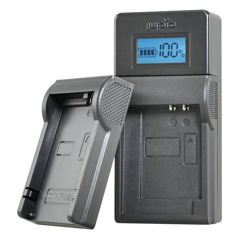  Jupio USB Batteriladdare fr Nikon/ Fuji/ Olympus 7,2-8,4V batterier