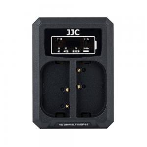  JJC USB-driven dubbel batteriladdare för DMW-BLF19 BLK22 BP-61 BLF19/B BLK22