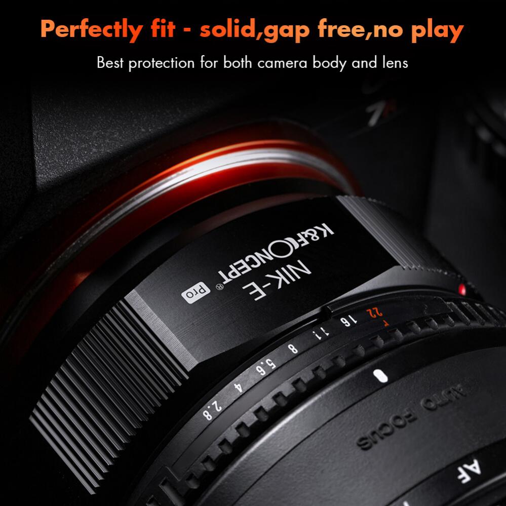  K&F Concept Objektivadapter Pro till Nikon F objektiv fr Sony E kamerahus