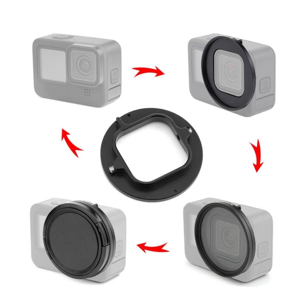  Puluz 52mm CPL & UV-filter med Adapter fr GoPro Hero12/11