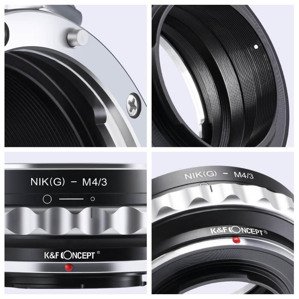  K&F Concept Objektivadapter till Nikon G/F objektiv fr Micro 4/3 kamerahus