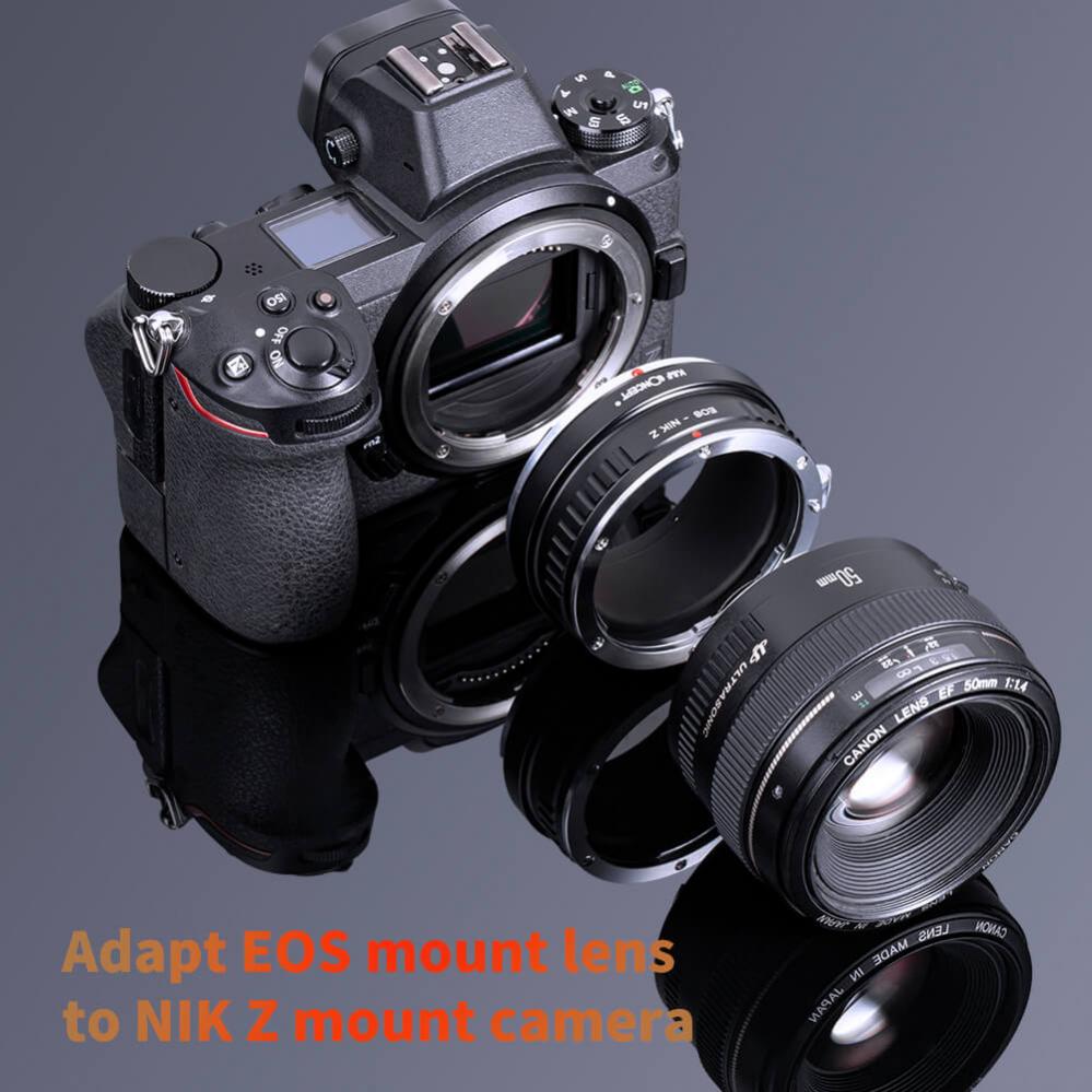  K&F Concept Objektivadapter till Canon EOS EF-objektiv fr Nikon Z kamerahus