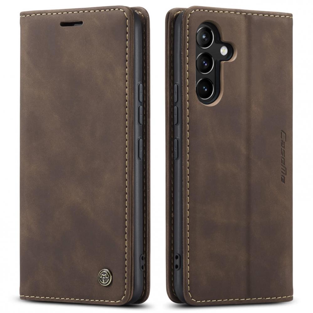  CaseMe Plnboksfodral kaffe med kortplats fr Samsung Galaxy A54 5G