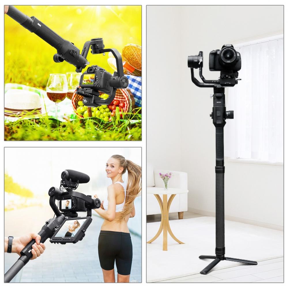  Puluz Stativfrlngare 35cm av kolfiber/alu fr Gimbal och stativ