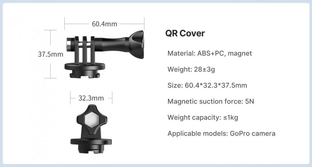  Ulanzi Go-Quick II Nackhllare fr actionkameror med magnetisk GoPro-fste