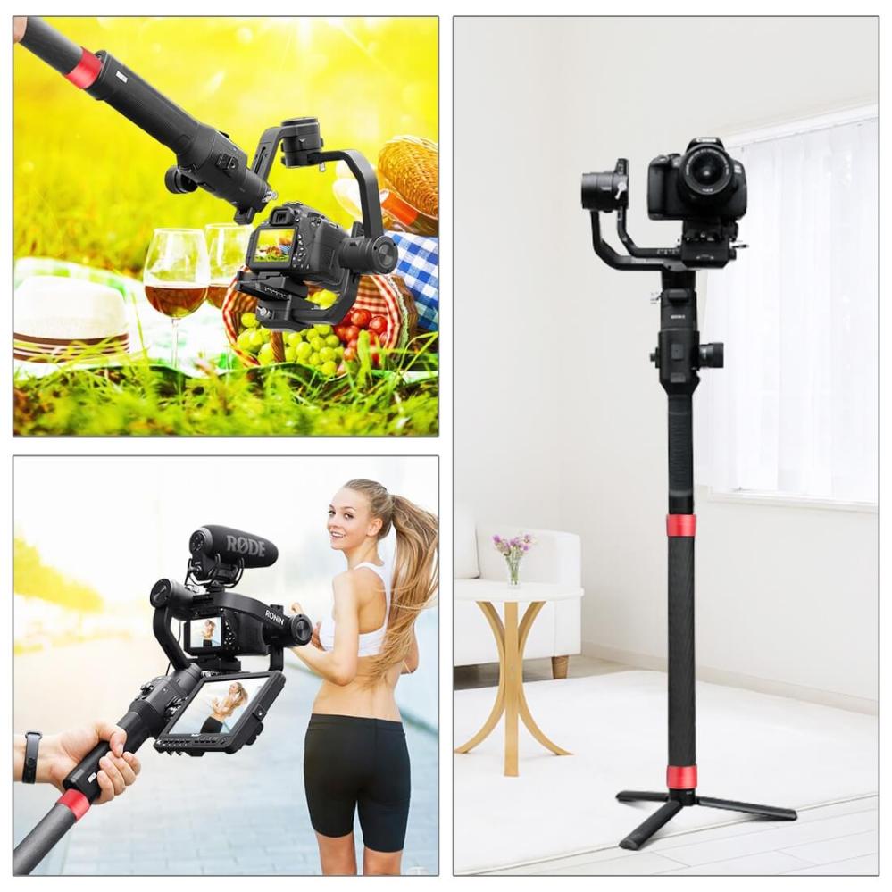  Puluz Stativförlängare 35cm av kolfiber/alu för Gimbal och stativ