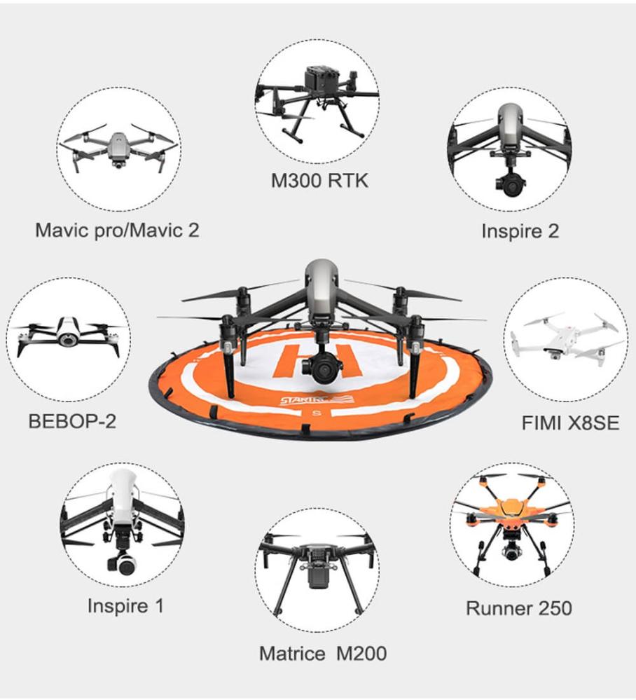  Landningsplatta 95cm för drönare med mjuk stålring 1600 gram- STARTRC