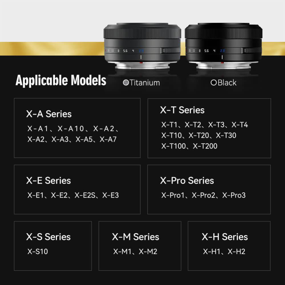  TTArtisan AF 27mm f/2.8 Objektiv för Fujifilm X APS-C