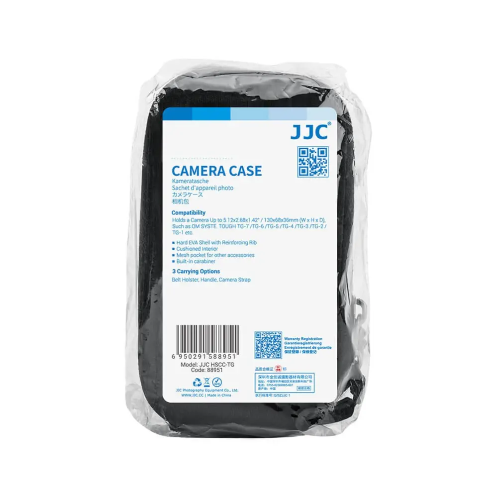 JJC HSCC-TG Kameraväska för Olympus TG-serien av tåligt EVA-Skal 130x68x36mm