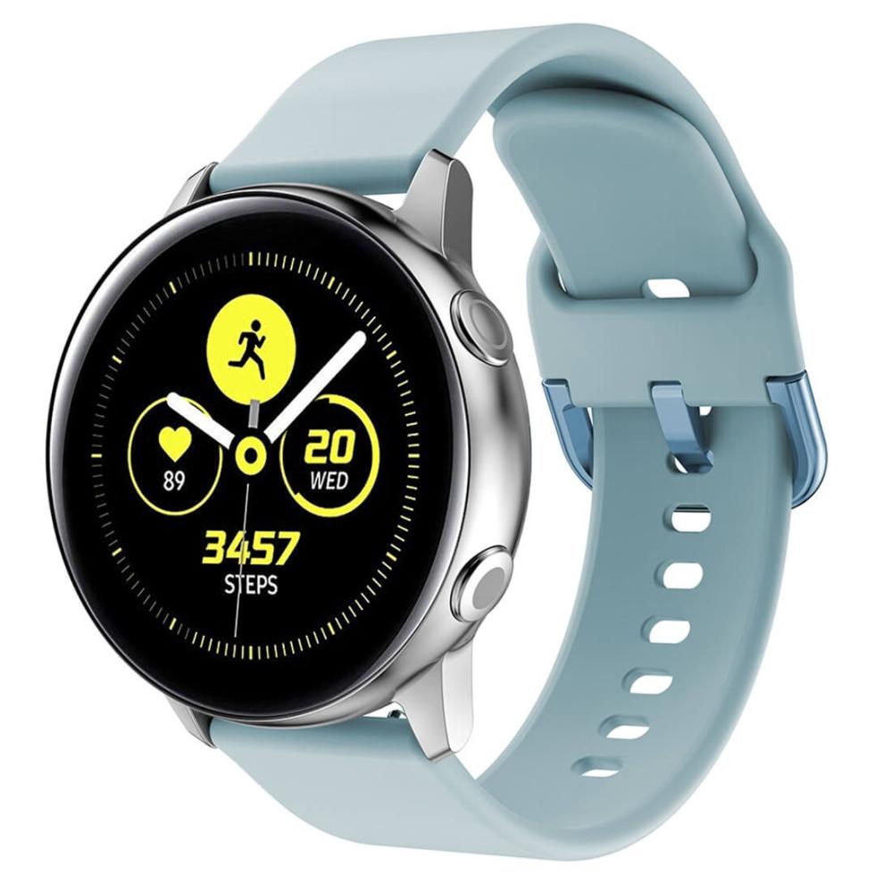  Armband för Galaxy Watch Active 20mm Ljusblå silikon