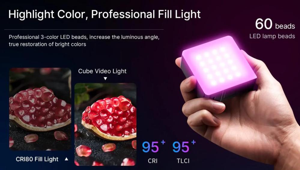  Ulanzi VL49 RGB PRO LED-panel Mini för Foto/Video 2500mAh batteri