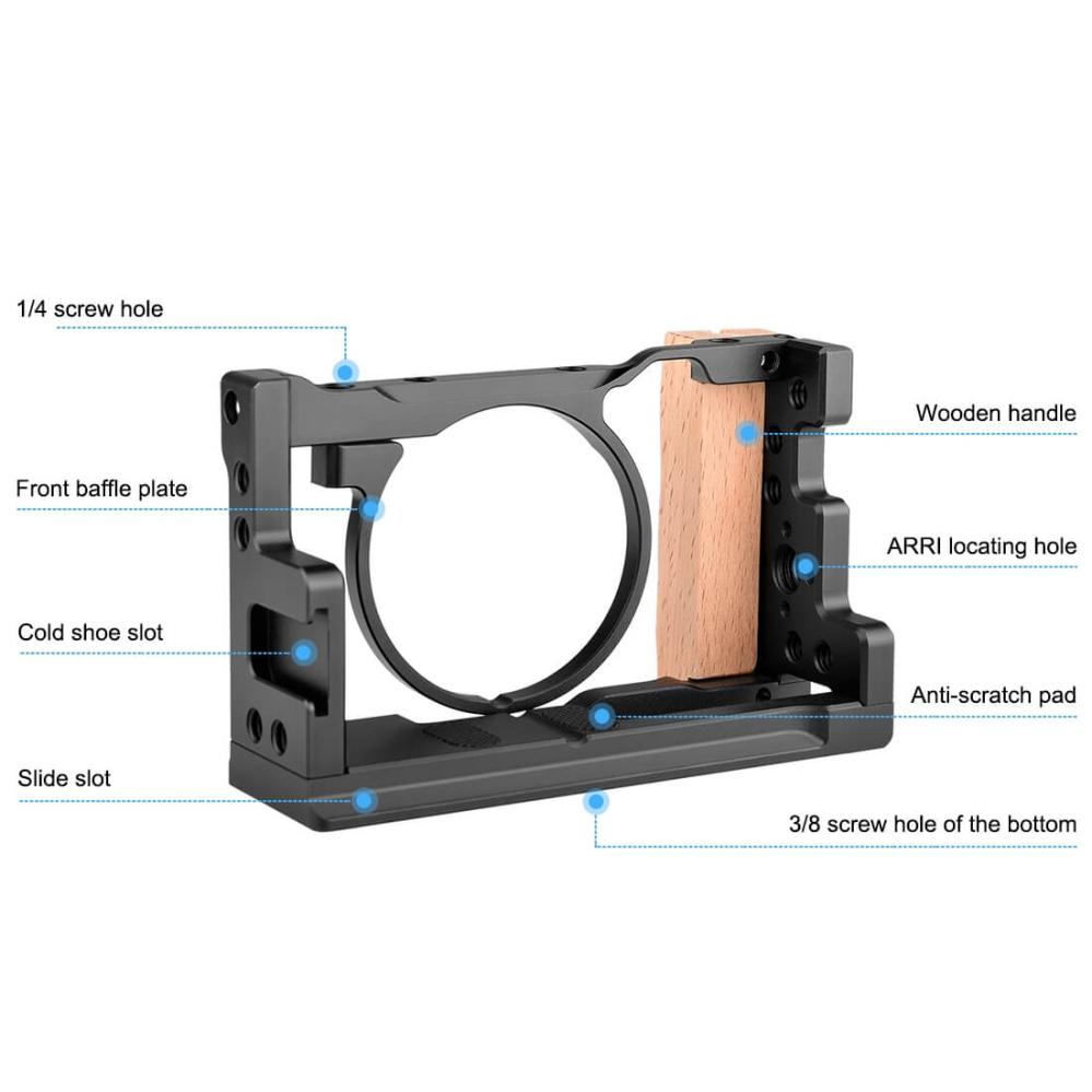  Puluz Kamerabur med trähandtag för Sony RX100 VI / VII