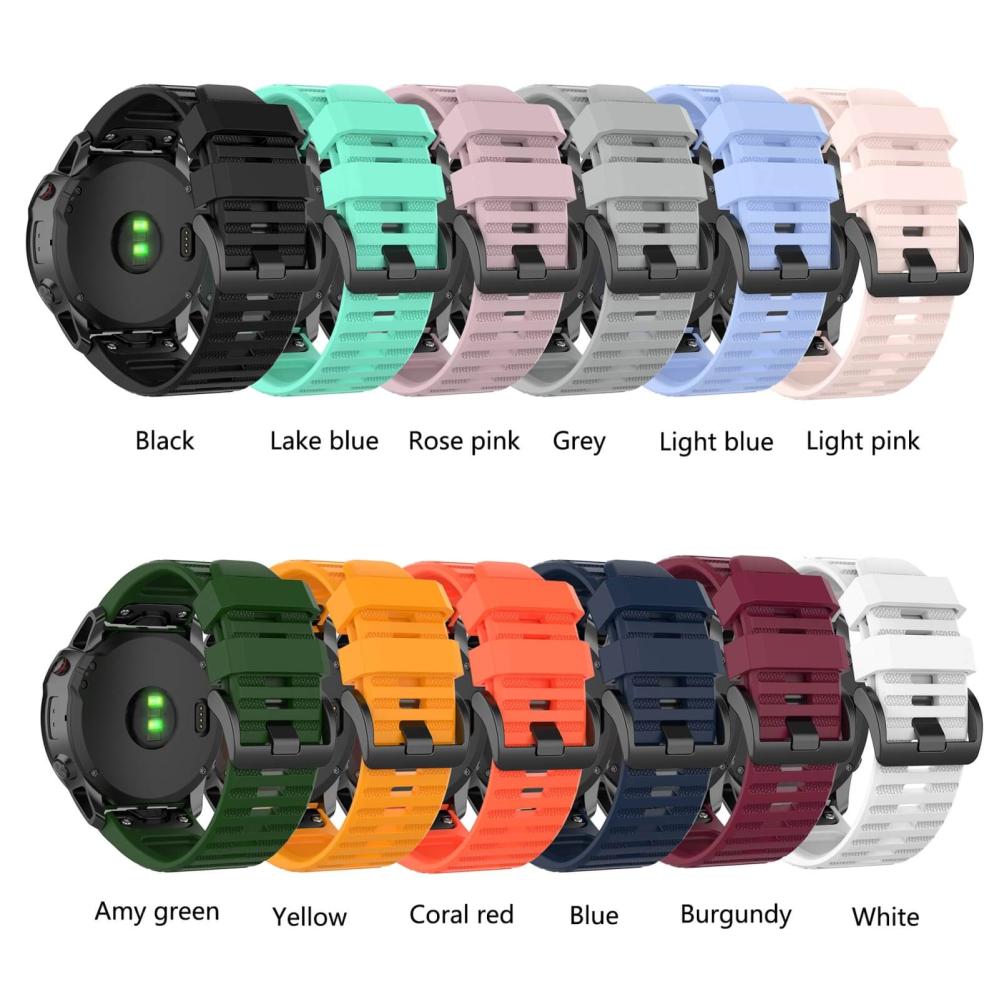  Silikonarmband Vit för Garmin Fenix 5X/6X/7X 26mm