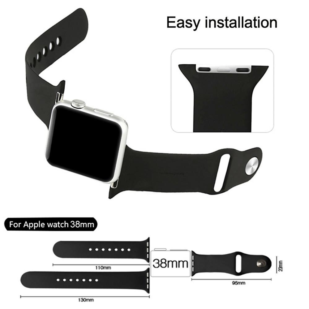  Armband för Apple Watch 38/40/41mm silikon Sandvit