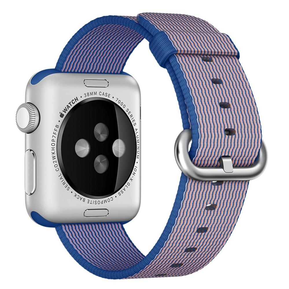  Armband för Apple Watch 42/44/45mm vävd nylon Lila & Blå