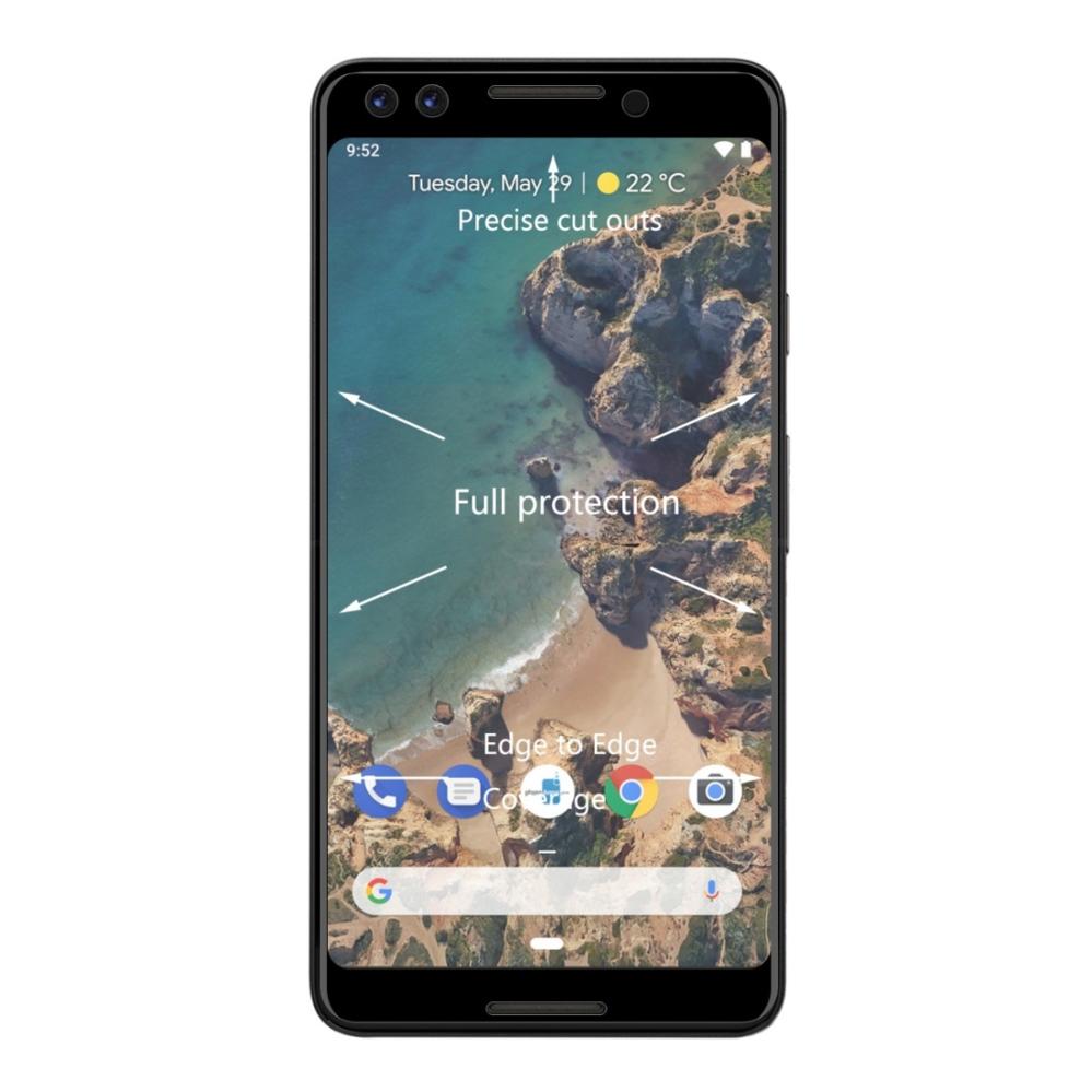 Skärmskydd med Svart ram för Google Pixel 3 av härdat glas