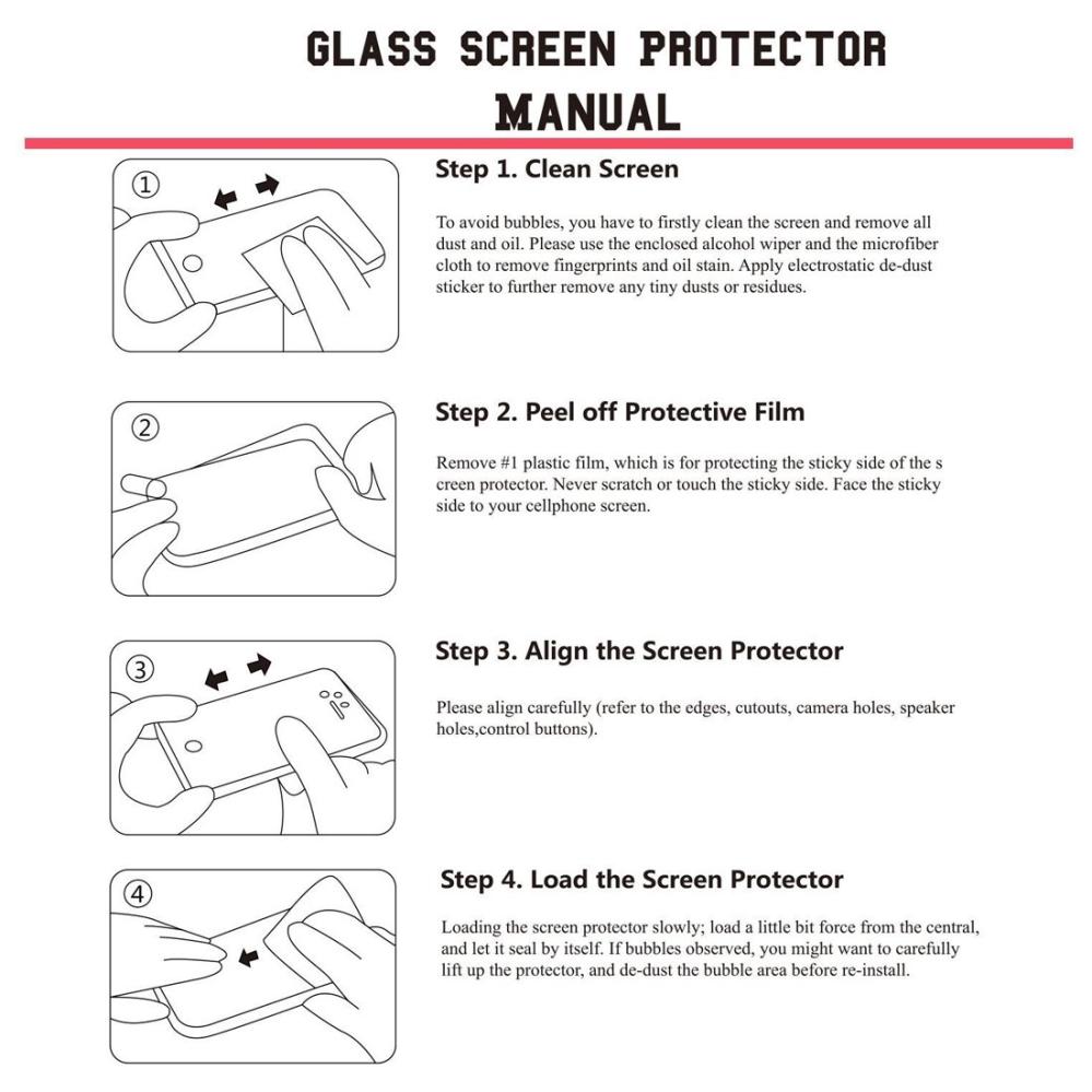  Skärmskydd med Svart ram för Google Pixel 2 av härdat glas