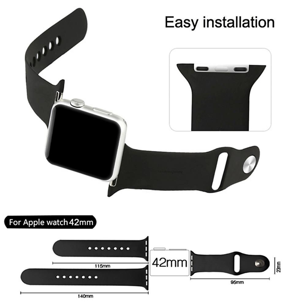  Armband för Apple Watch 38/40/41mm silikon Grå