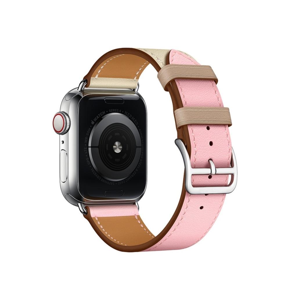  Armband för Apple Watch 42/44/45mm konstläder Tvåfärgad