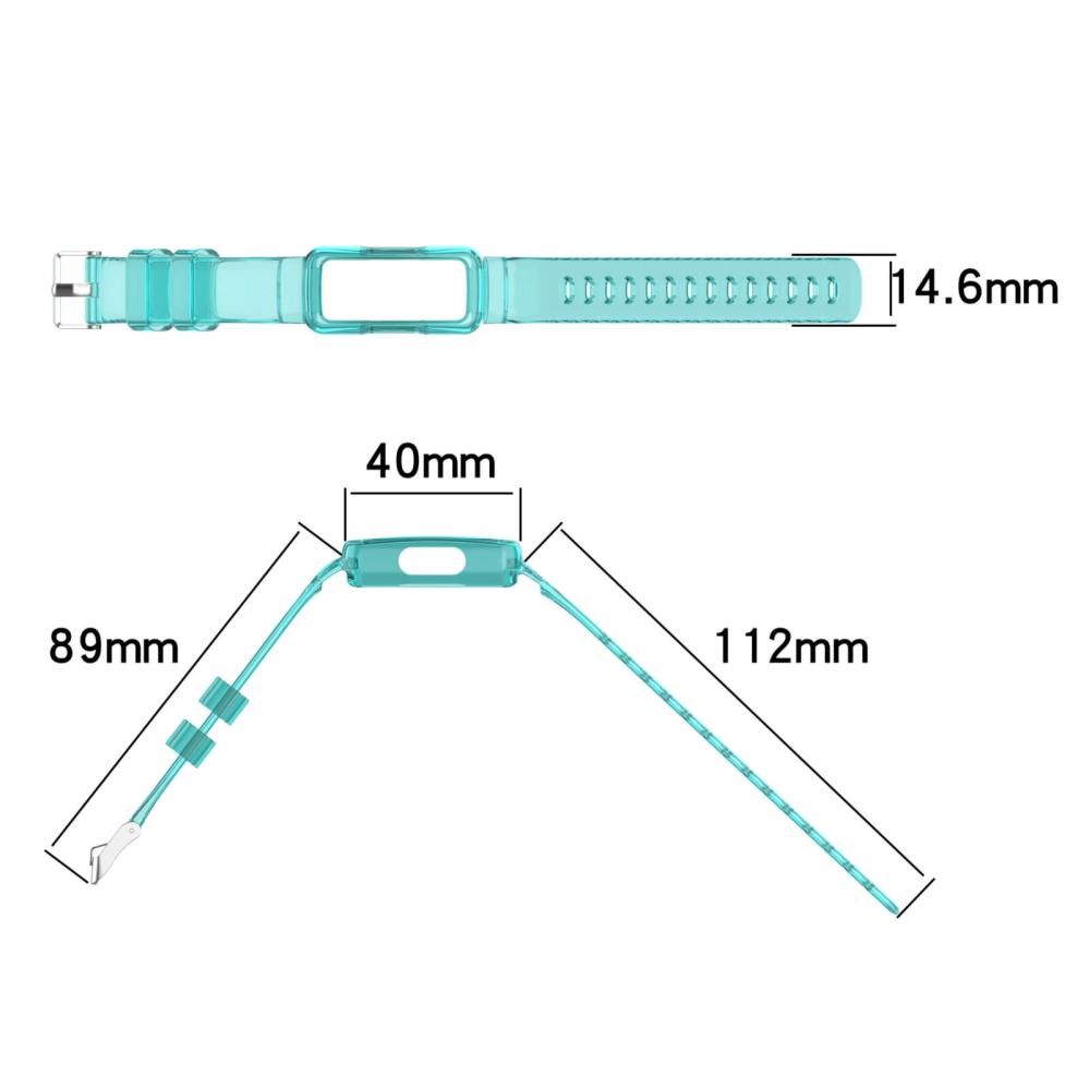  Silikonarmband transparent Svart för Fitbit Ace 2/3 Luxe Inspiere 1/2