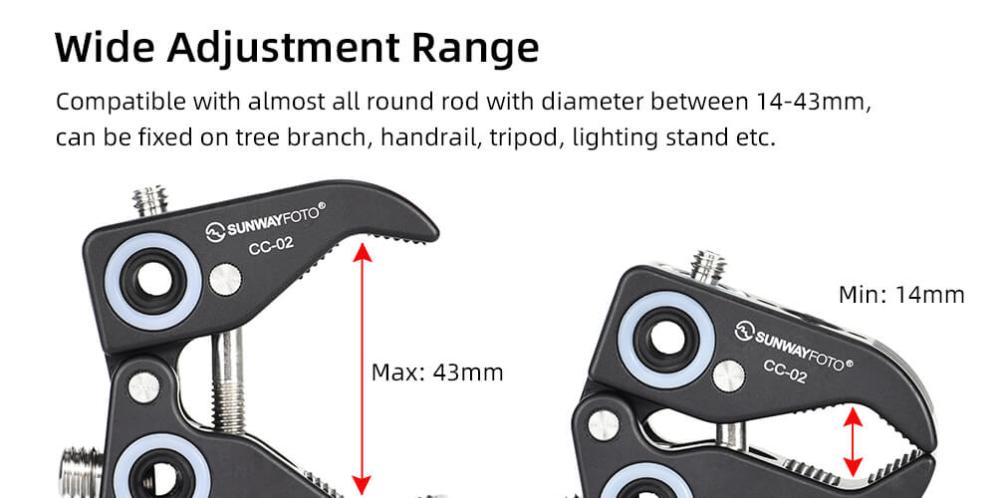  Sunwayfoto CC-02 Klämma multifunktionell