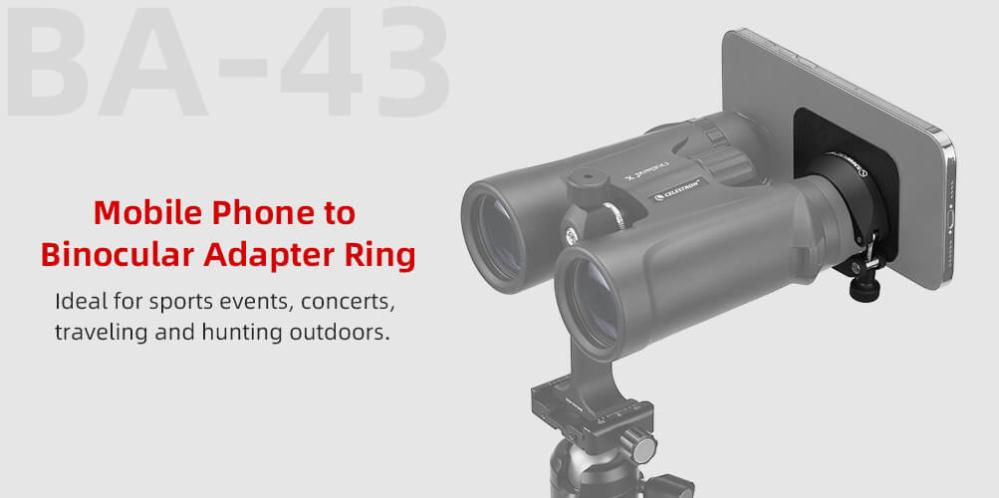  Sunwayfoto BA-43 Mobilhållare för kikare magnetisk modell med adapterring