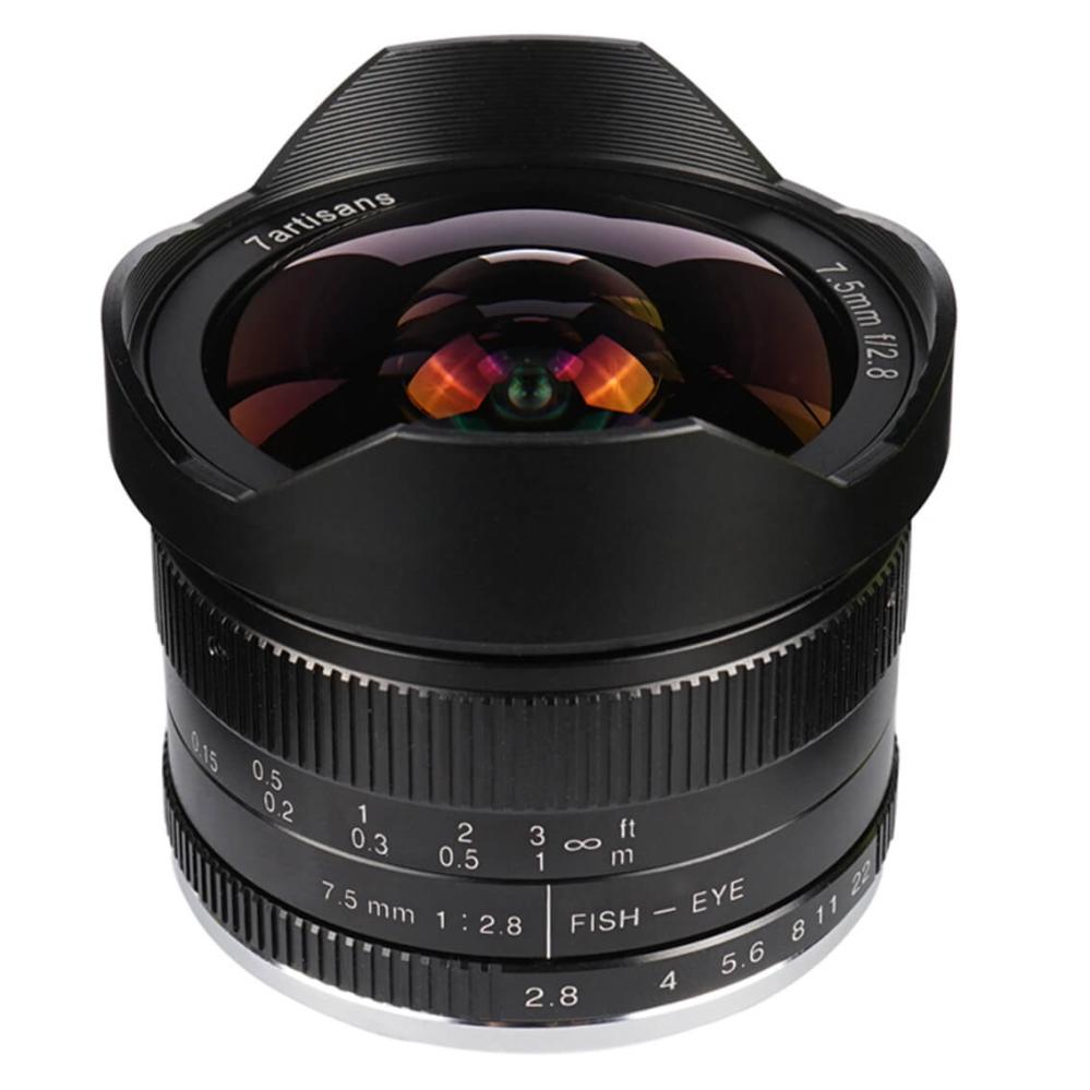  7Artisans 7.5mm f/2.8 II Fisheye-objektiv APS-C för Canon EOS M