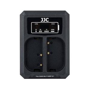  JJC USB-driven dubbel batteriladdare för DMW-BLF19 BLK22 BP-61 BLF19/B BLK22