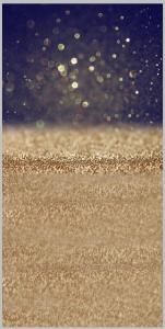  Vinylbakgrund 1.5x3.0m - Glitter Guld & Svart