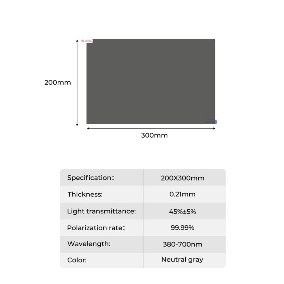  K&F Concept Polariserande film 200x300mm