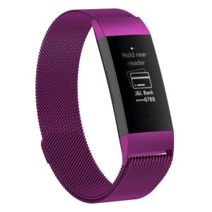  Armband för Fitbit Charge 3/4 kedja Magnetiskt lås - Lila