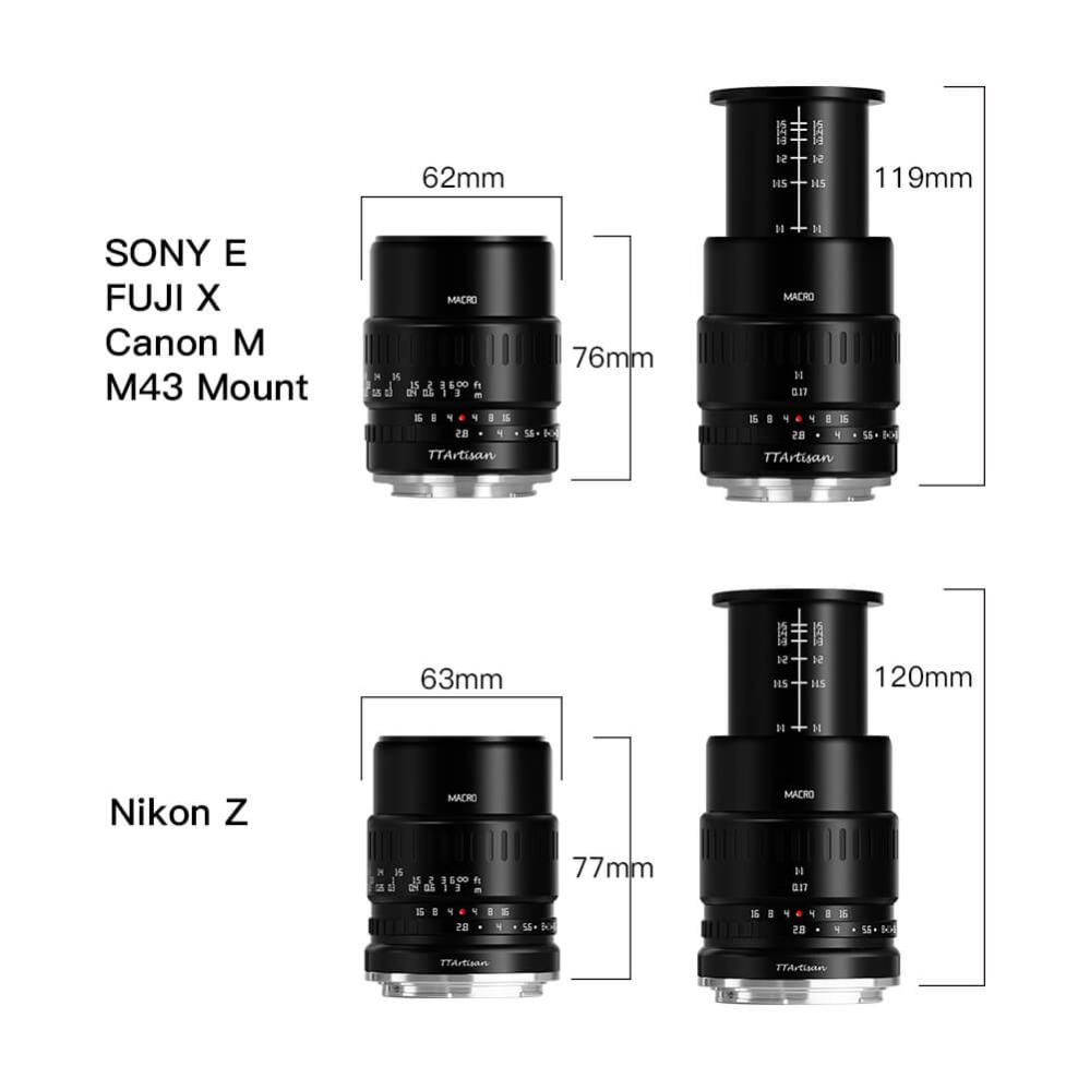  TTArtisan 40mm f/2.8 Makroobjektiv APS-C för Nikon Z