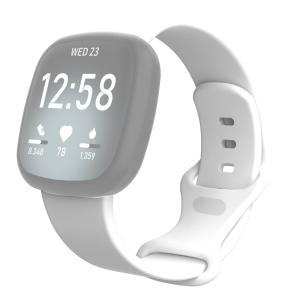  Silikonarmband Vit för Fitbit Versa 3/ Sense 115-160mm