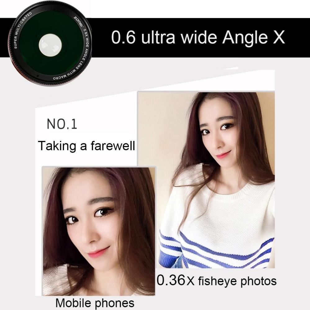  ZOMEI Universal 0.36x Vidvinkelobjektiv för smartphone