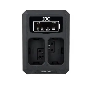  JJC USB-driven dubbel batteriladdare för Sony NP-FW50