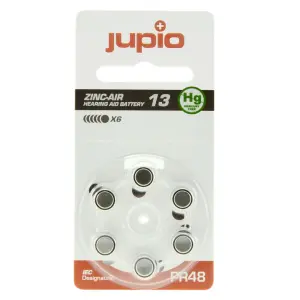  34st Pack Jupio hörapparatsbatteri 13 Orange 204st batterier UTGÅNGET DATUM