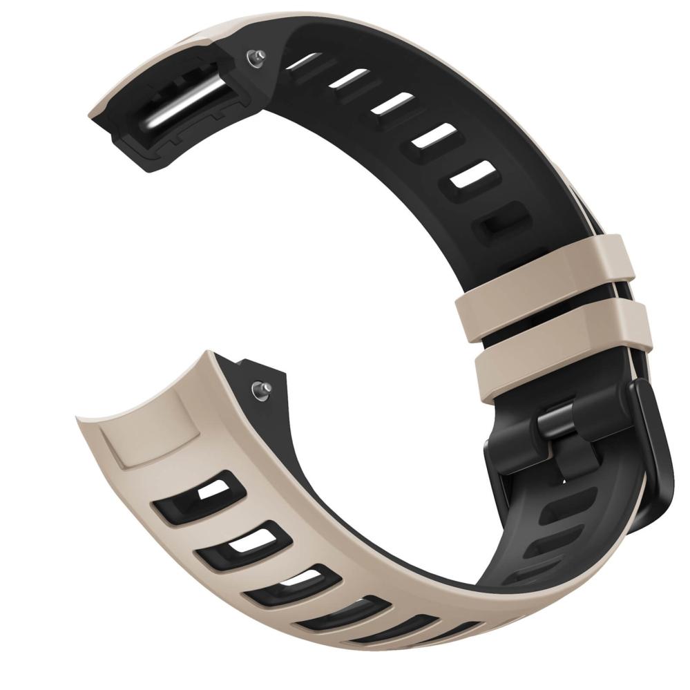  Silikonarmband för Garmin Instinct/Instinct Esports 22mm Beige & Svart