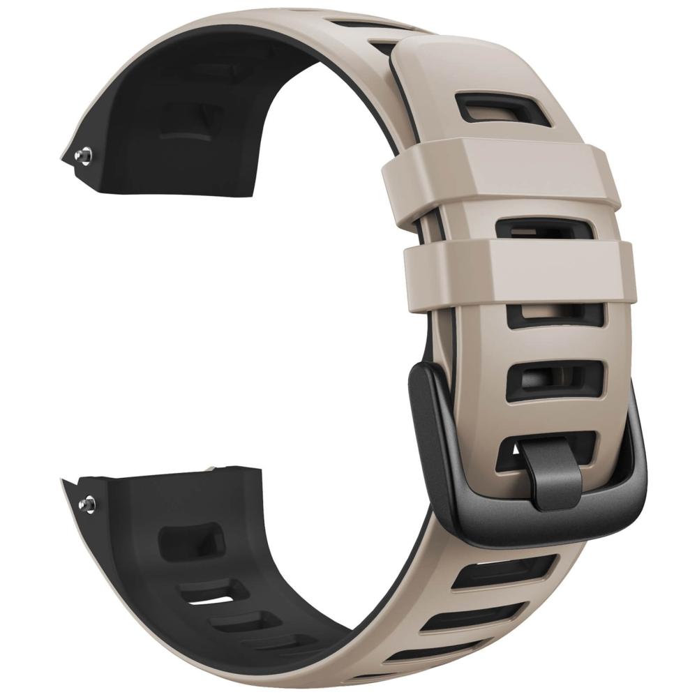  Silikonarmband för Garmin Instinct/Instinct Esports 22mm Beige & Svart