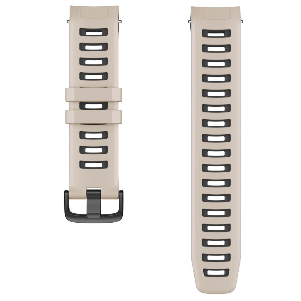  Silikonarmband för Garmin Instinct/Instinct Esports 22mm Beige & Svart