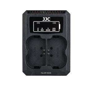  JJC USB-driven dubbel batteriladdare för Fujifilm NP-W235