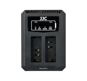  JJC USB-driven dubbel batteriladdare för Olympus BLS-1/BLS-5/BLS-50