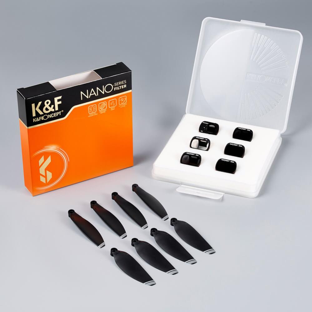  K&F Concept Filter-Kit 6 i 1 ND8 ND16 ND32 ND64 CPL UV för DJI Mavic Mini 1/2