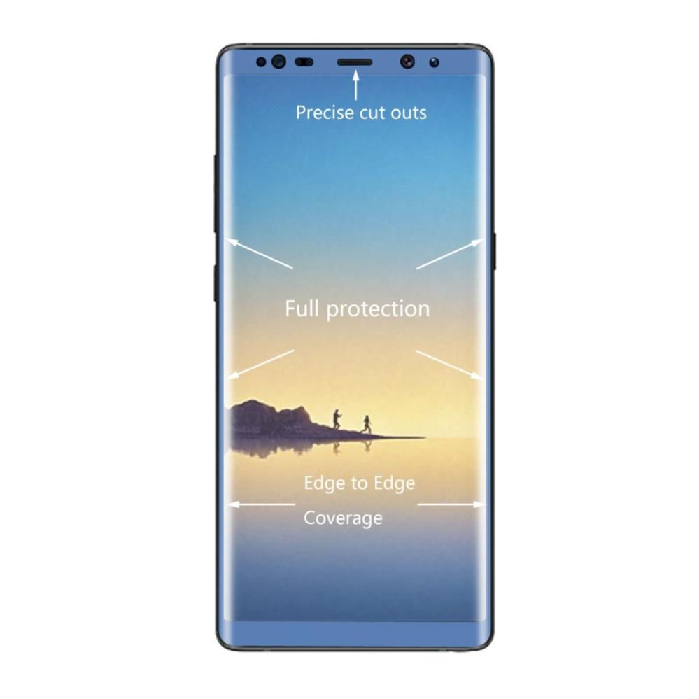  Skärmskydd med blå ram för Samsung Note 8 av härdat glas