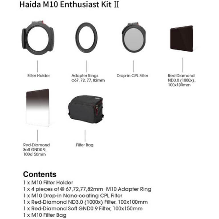  Haida M10 Enthusiast Kit II för 100mm kamerafilter HD4502