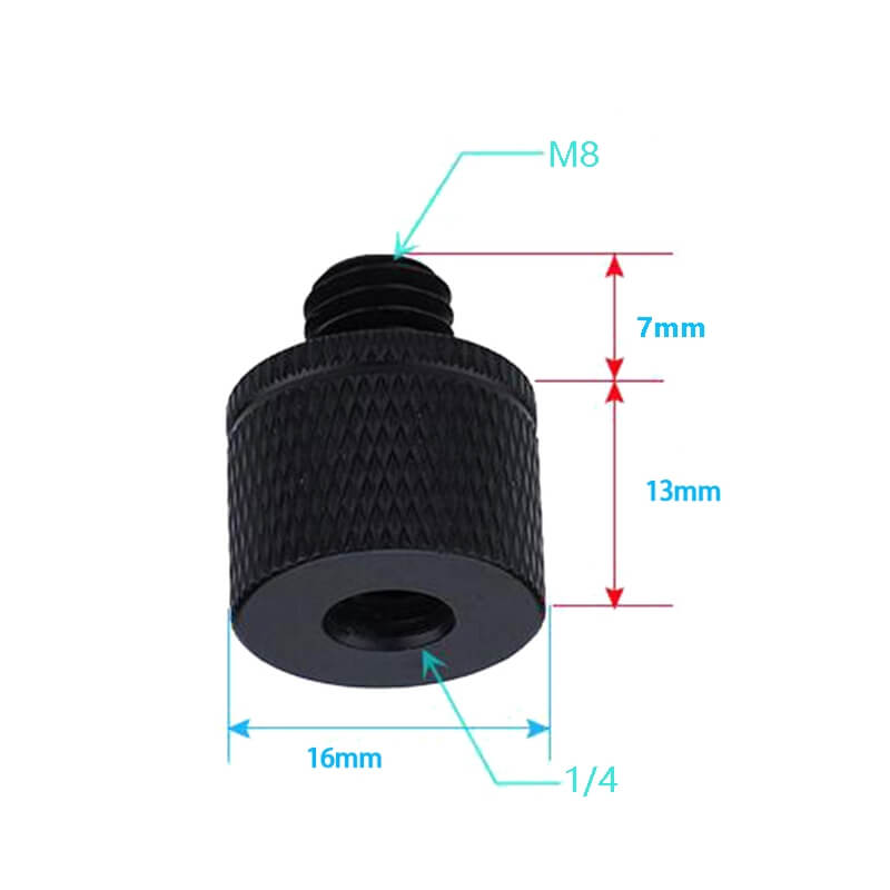  4x Skruvadapter A27 1/4-tums hane till M8-hane fr kameratillbehr