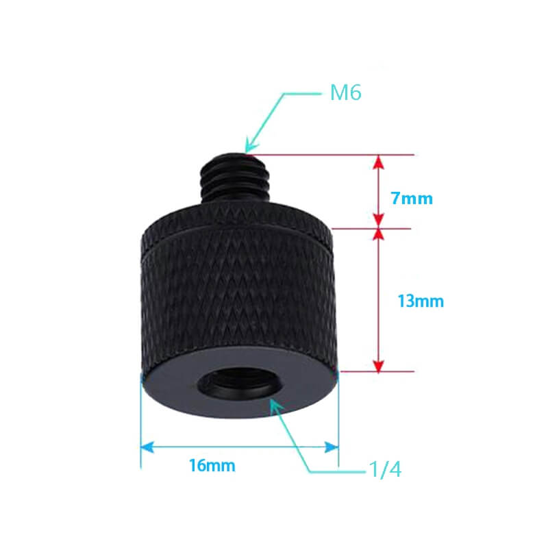  4x Skruvadapter A20 1/4-tums hona till M6-hane fr kameratillbehr